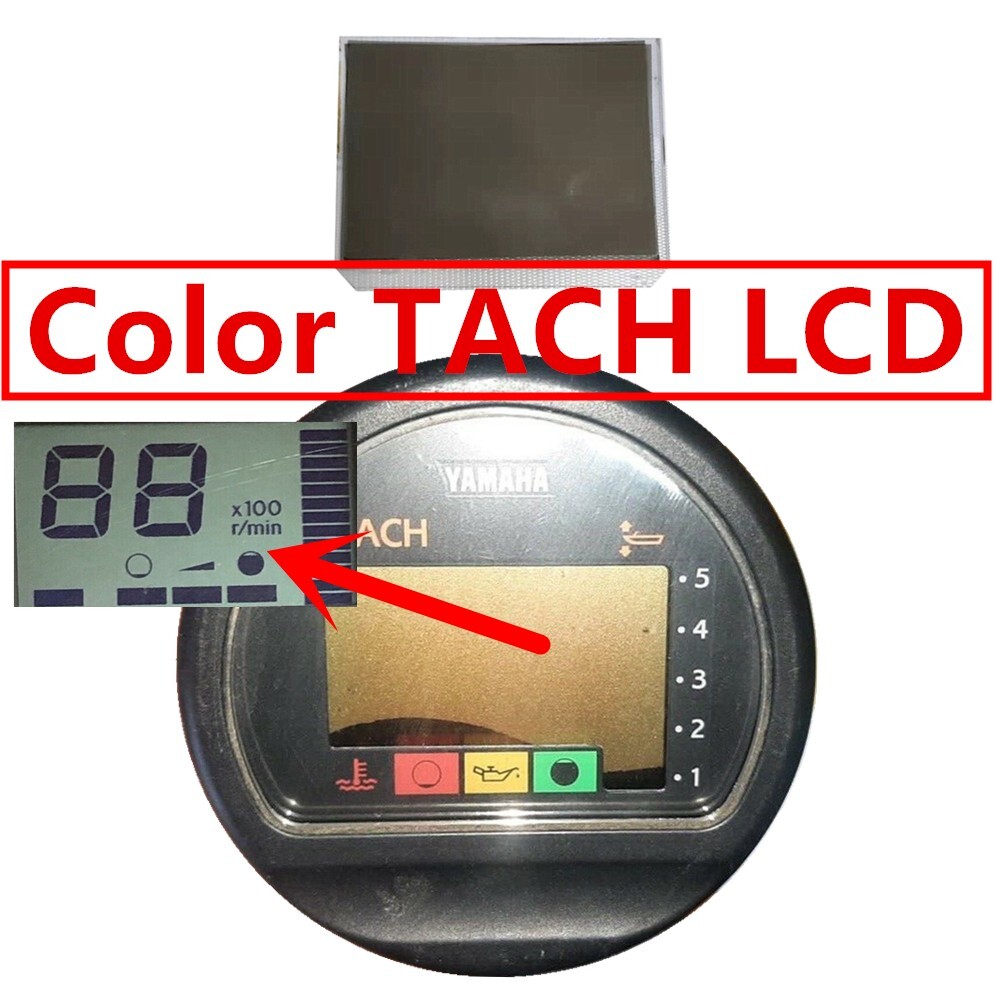 1pcs LCD Display for Yamaha Digital Multifunction Tachometer BLACK BACK Gauge