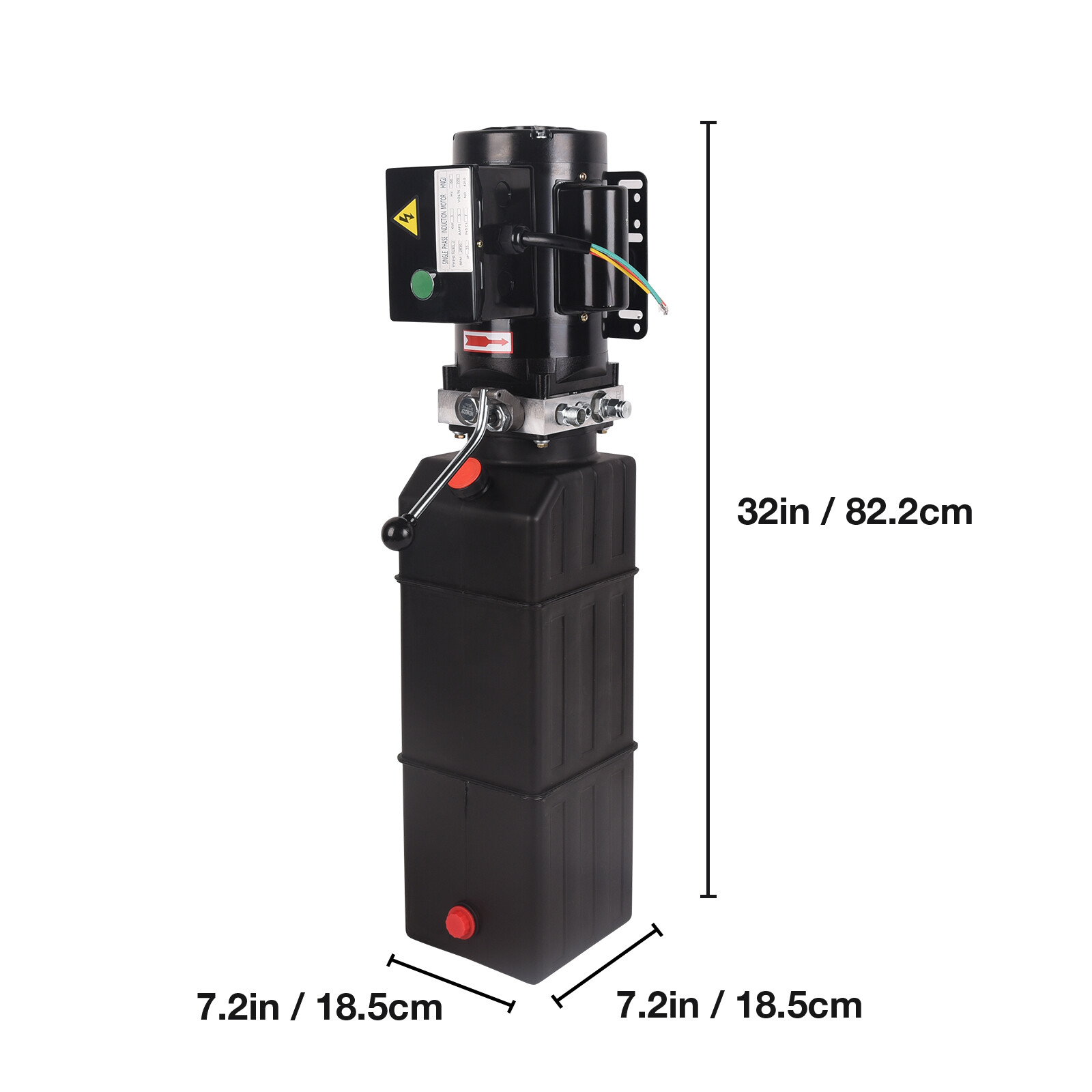 16 Quart Hydraulic Pump 4 Gallon Single Acting 2850rpm Electric Pump 2HP