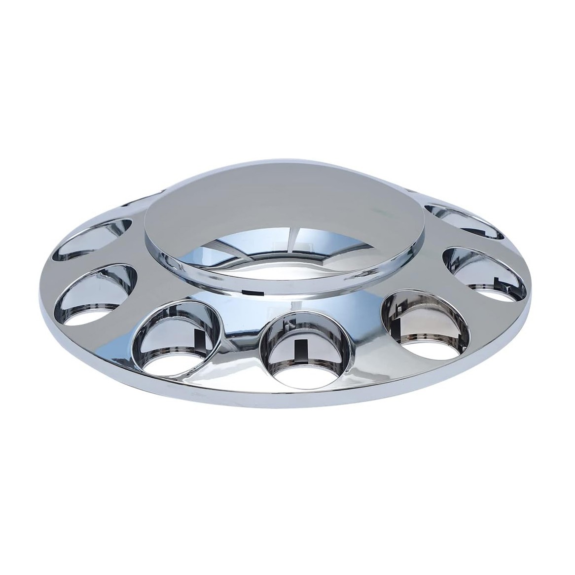 Chrome Axle Covers Hub Cover Kit for Semi Trucks 33mm Lug Nut Cover Front & Rear