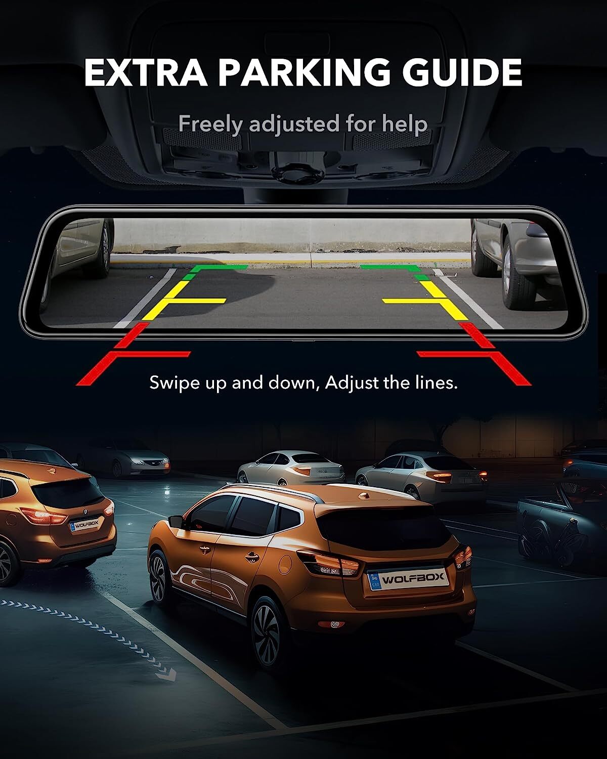 G840S 12″ 4K Dash Camera Front and Rear Dash Cam with WDR Camera, Night Vision