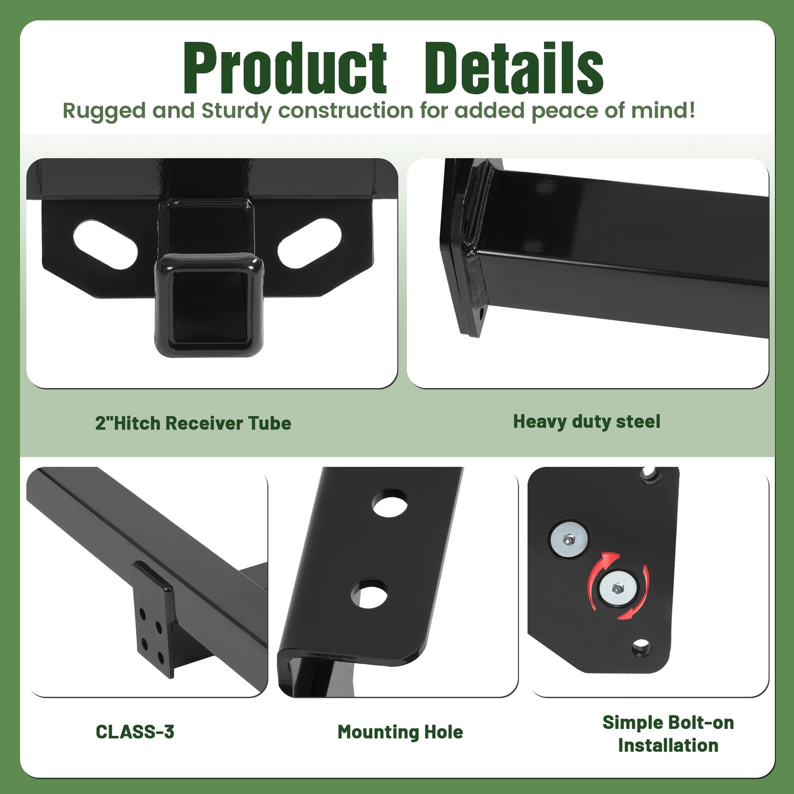 For Nissan D21 Pickup Frontier 88-2004 Trailer Hitch Bumper Towing 2″ Class 3