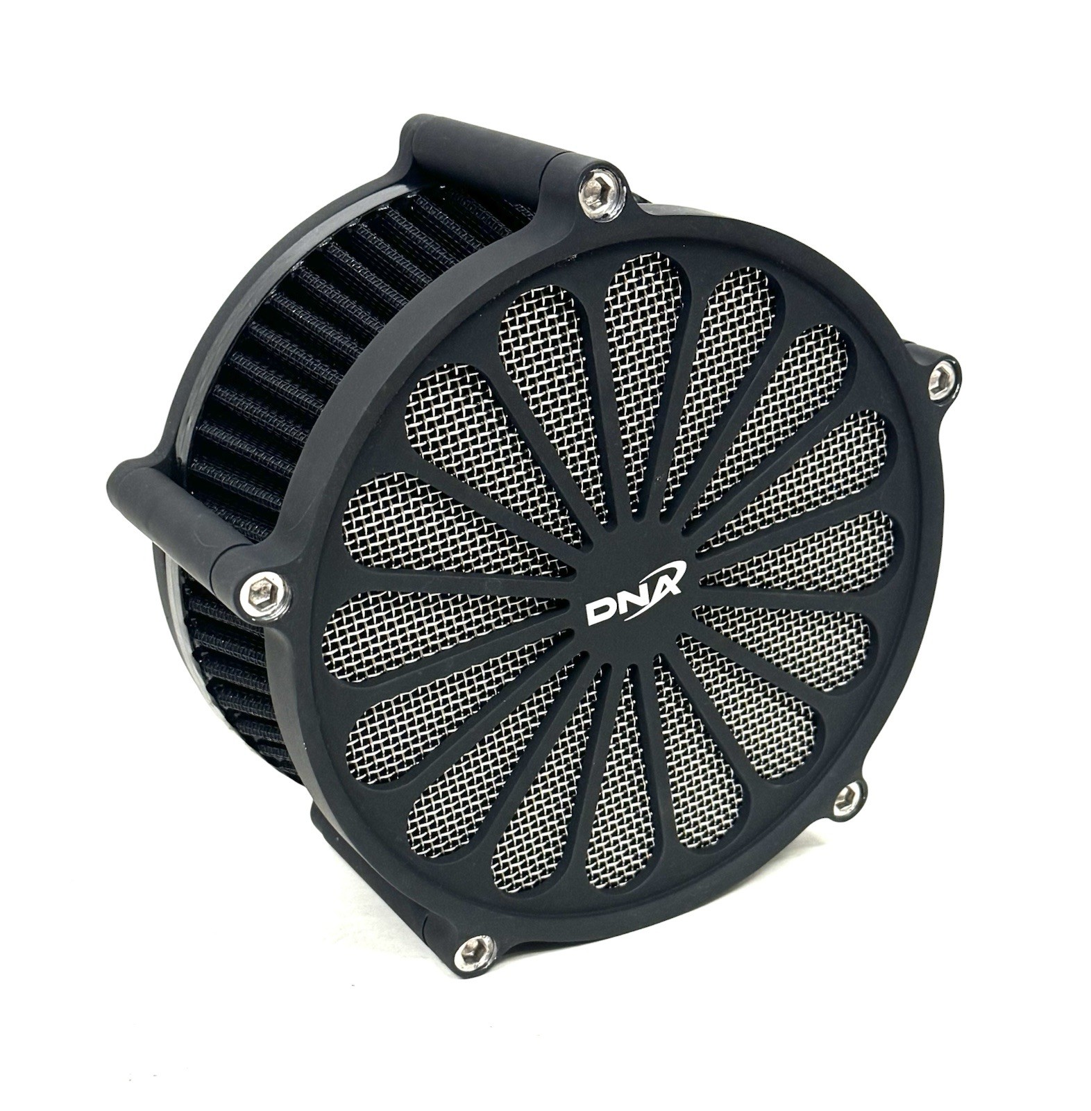 DNA BLACK ROUND AIR CLEANER FILTER HARLEY BIG TWIN CV CARBURETOR *CLEARANCE*