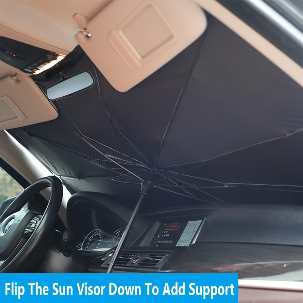 2025 Universal 100% Blackout Windshield Sun Shade for Ultimate UV Protection