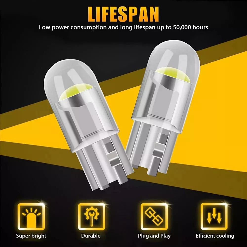 20pcs LED License Plate Interior Light Bulb White T10 194 168 W5W 2825 6000K