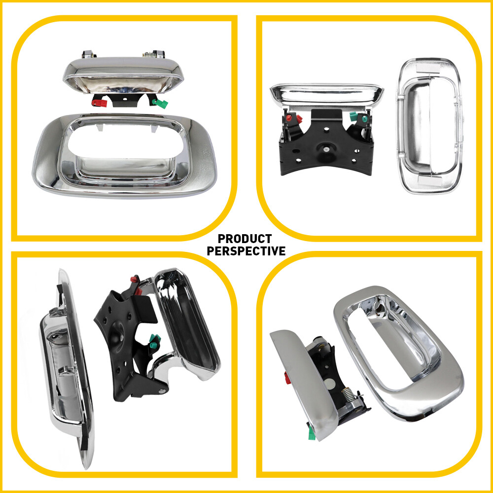 Chrome Tailgate Tail Gate Handle & Bezel for 99-07 Chevy Silverado Pickup Truck