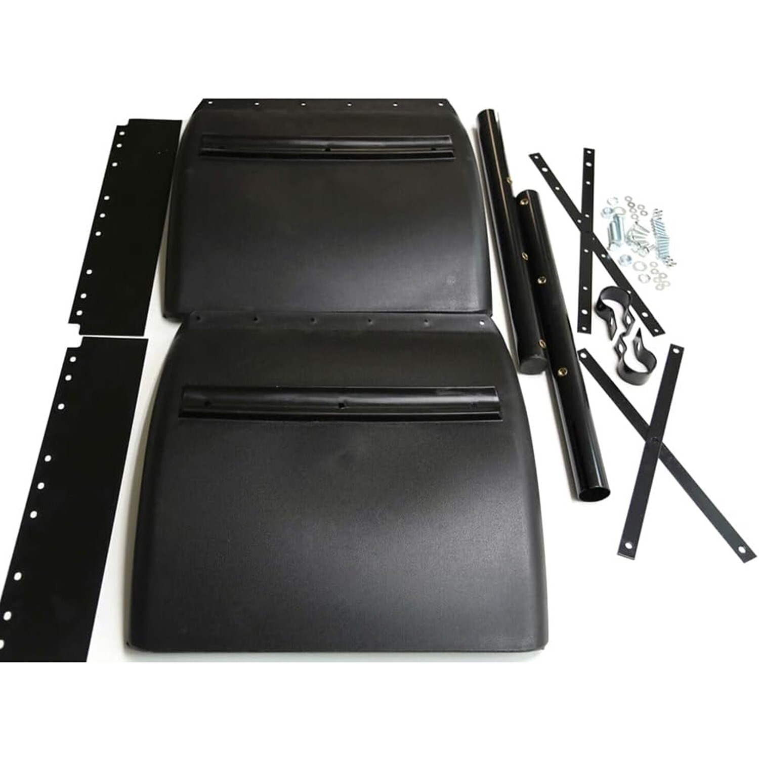 24″×24″ Poly Quarter Fender Black Pair Kit for Semi Trucks Freightliner Kenworth