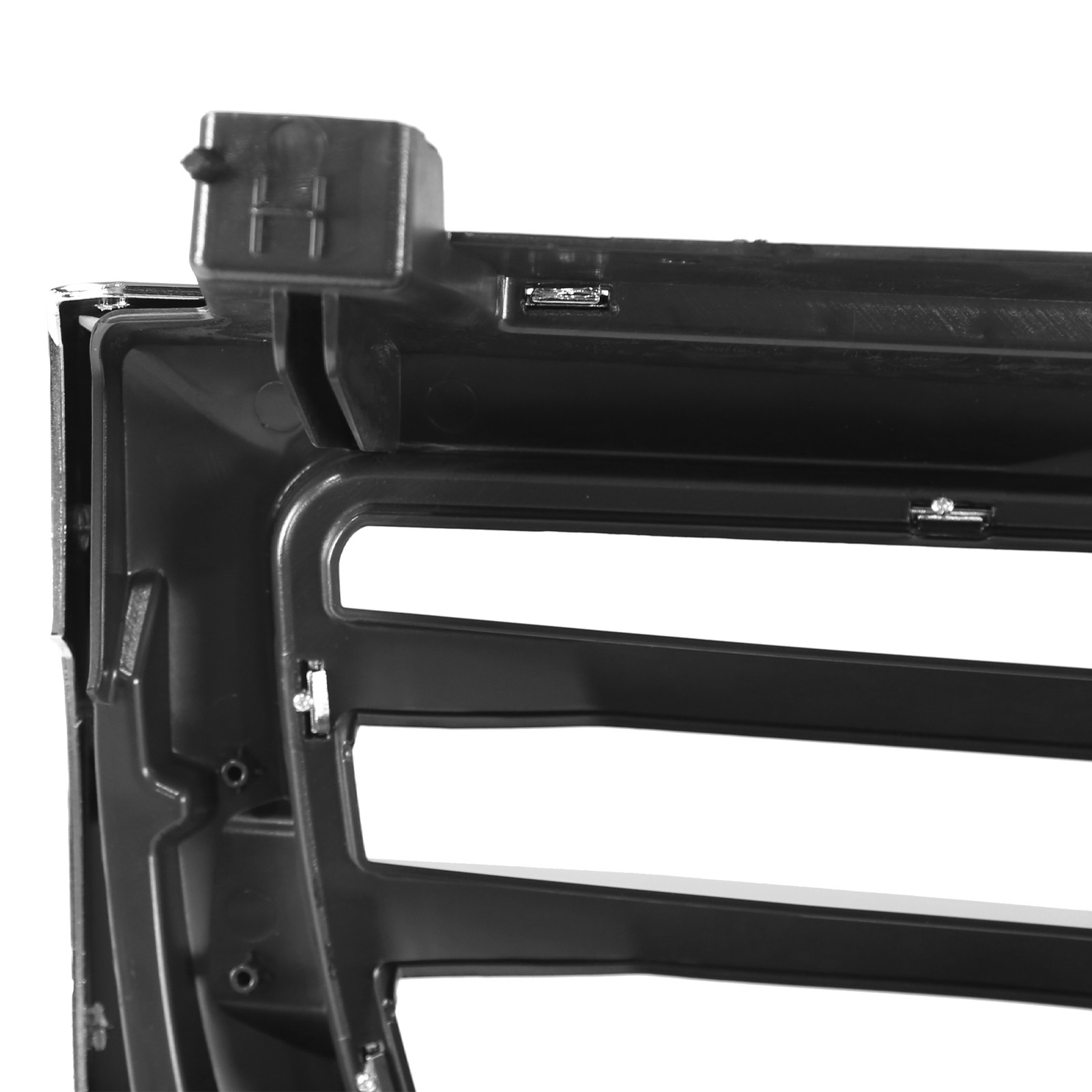 For GMC Sierra 2500/3500 HD 2003-2007 Front Upper Grille Black w/Chrome Shell
