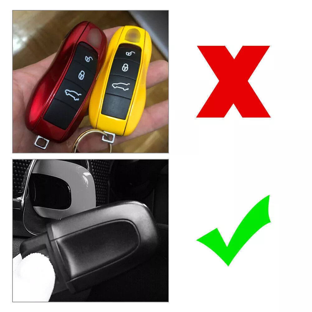 One Button Start Passive Keyless Enter Key Cover Case For Porsche Cayenne Macan