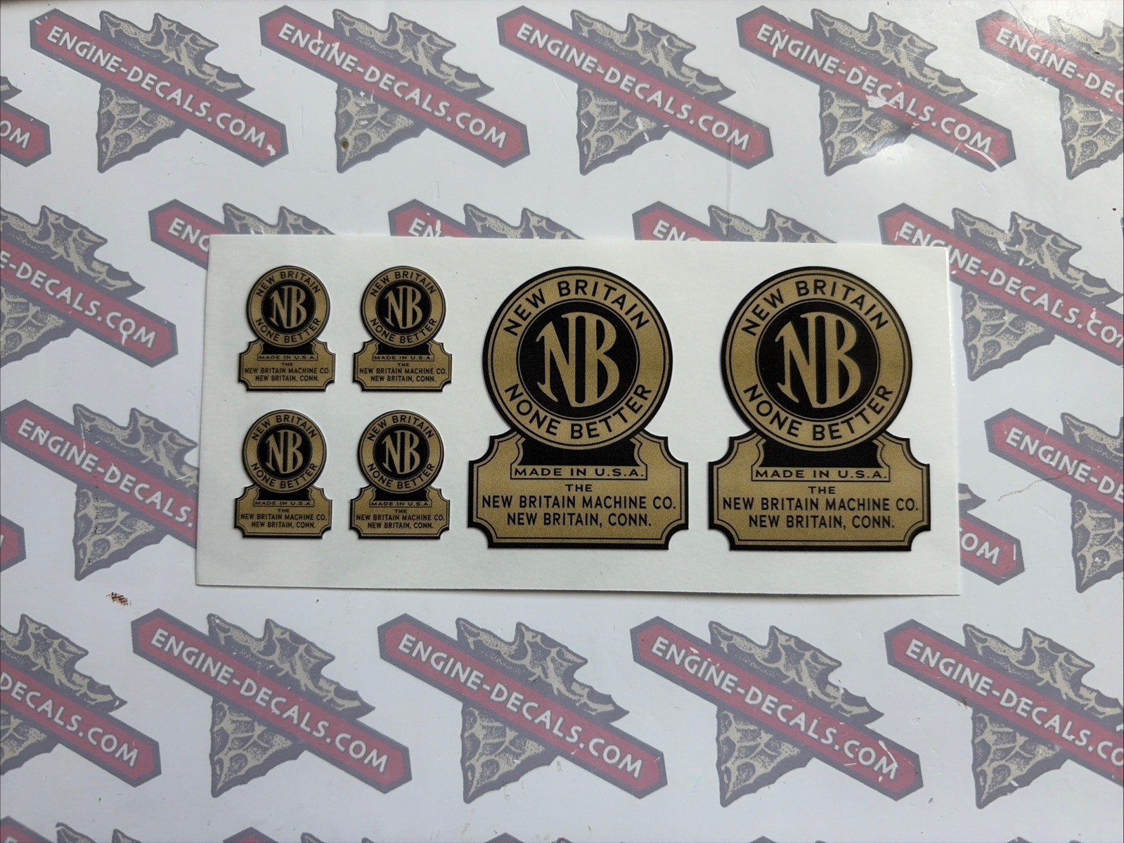 None Better New Britain Tool Decals Antique Tool Box 5/8” And 1 3/8” Wide Set 6