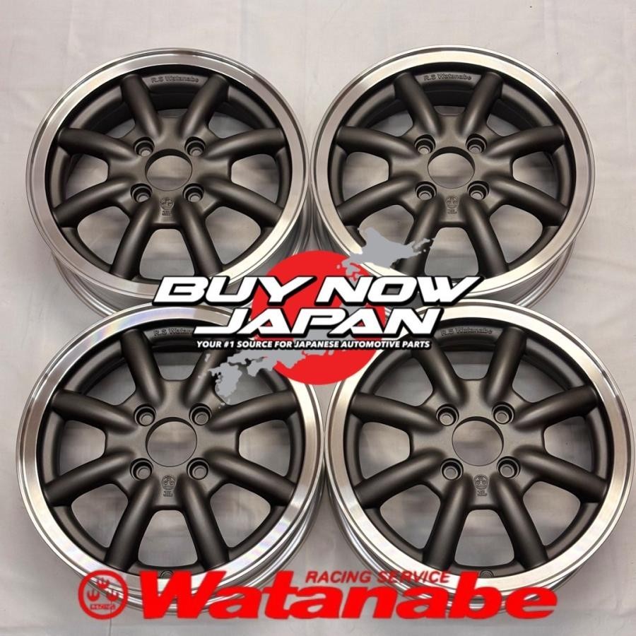 RS Watanabe F8F TYPE 14×4.5J+45, 4H-100 Black With Rim S 4pcs ETA 6~8 months