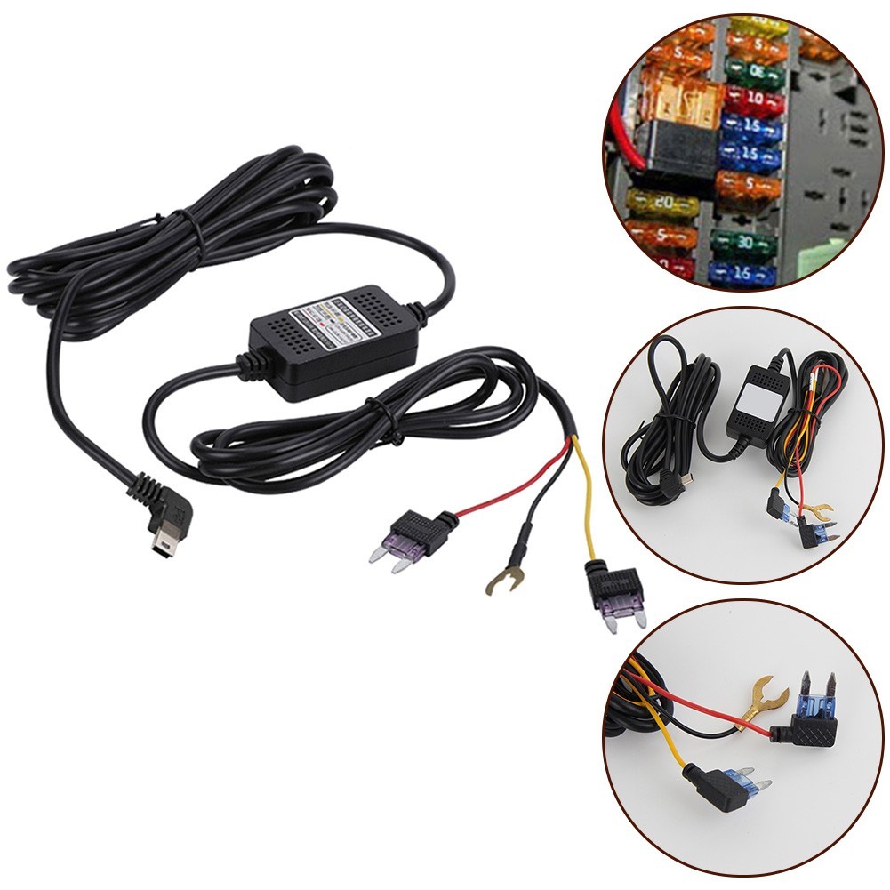 USB Car Hard Wire Kit Box Charger for Dash Cam Camera DVR Quick Installation