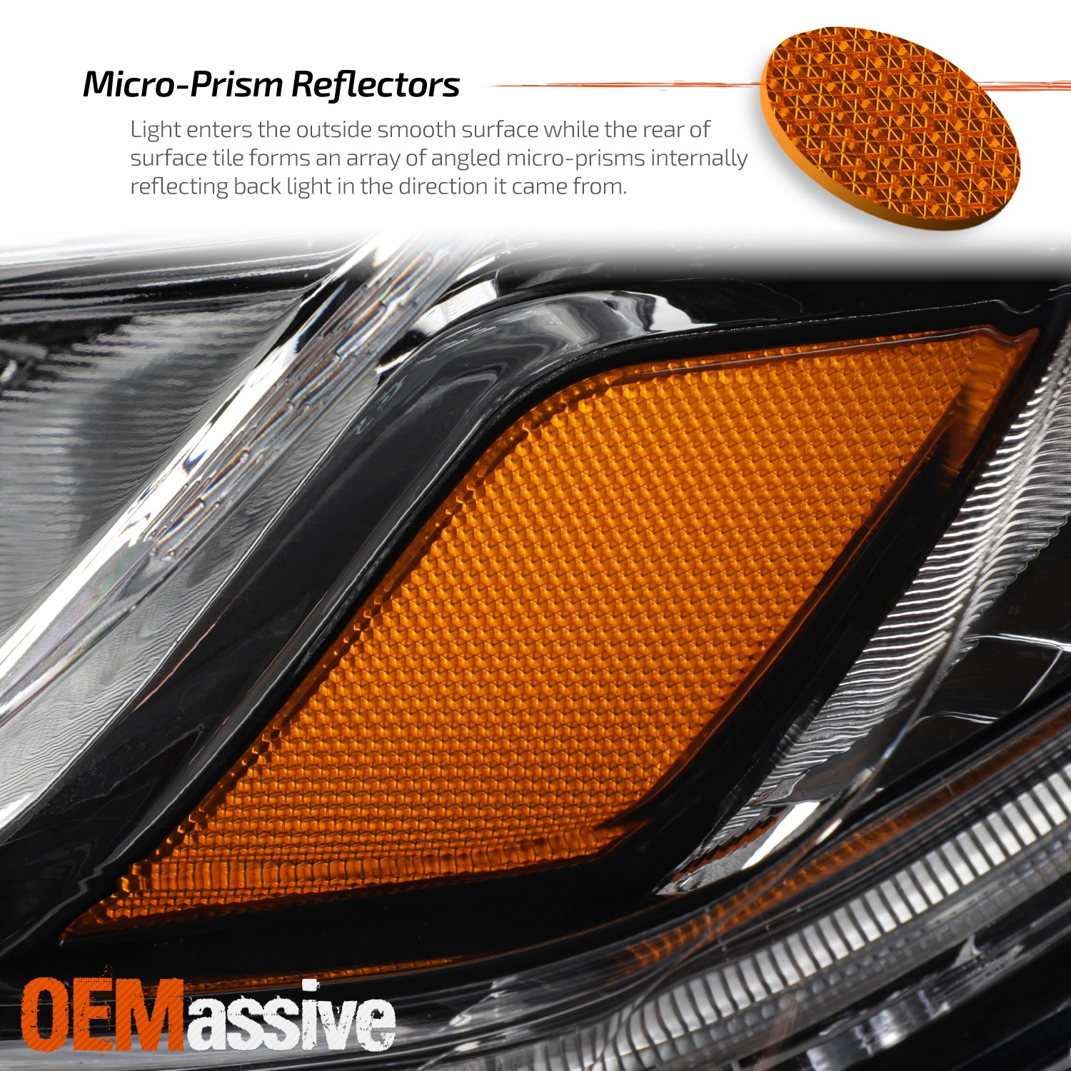 For 2015-2016 Honda CRV Halogen Type w/LED DRL Headlight Headlamp Left + Right