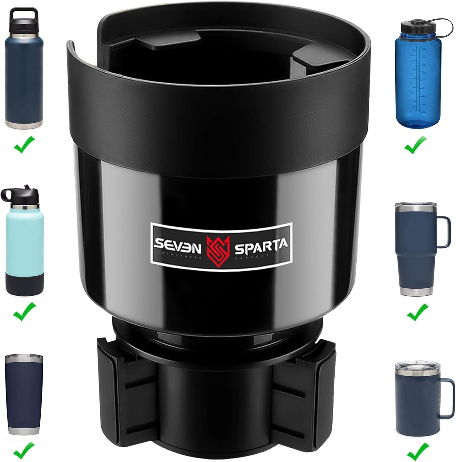 Oversized Drink Cup Holder Expander for Cars & Boats | Fits 3.4″-3.8″ Diameters