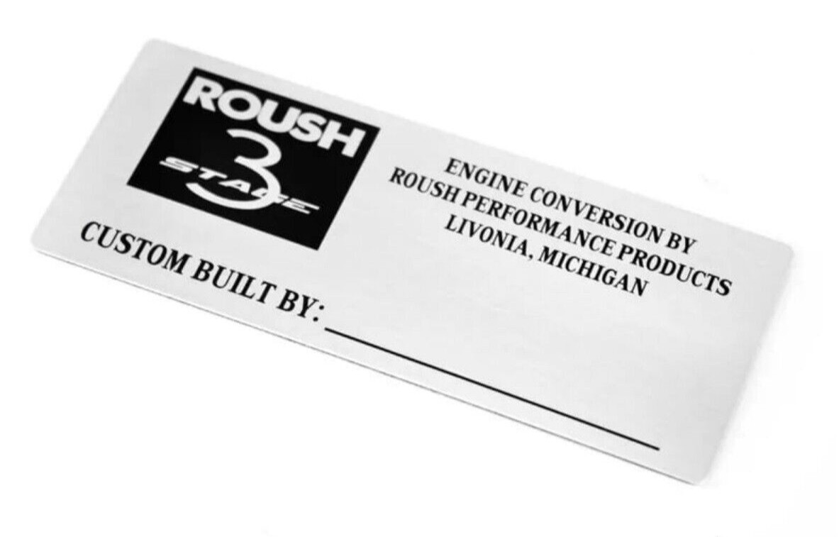 Jack Roush Performance Custom Build Emblem Badge Stainless Steel w Adhesive Back