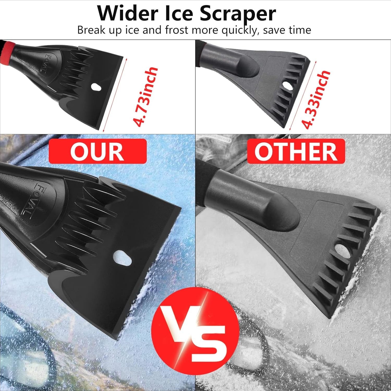 Durable 27″ Snow Brush & Ice Scraper Combo – Perfect for Cars & SUVs – 2 Pack