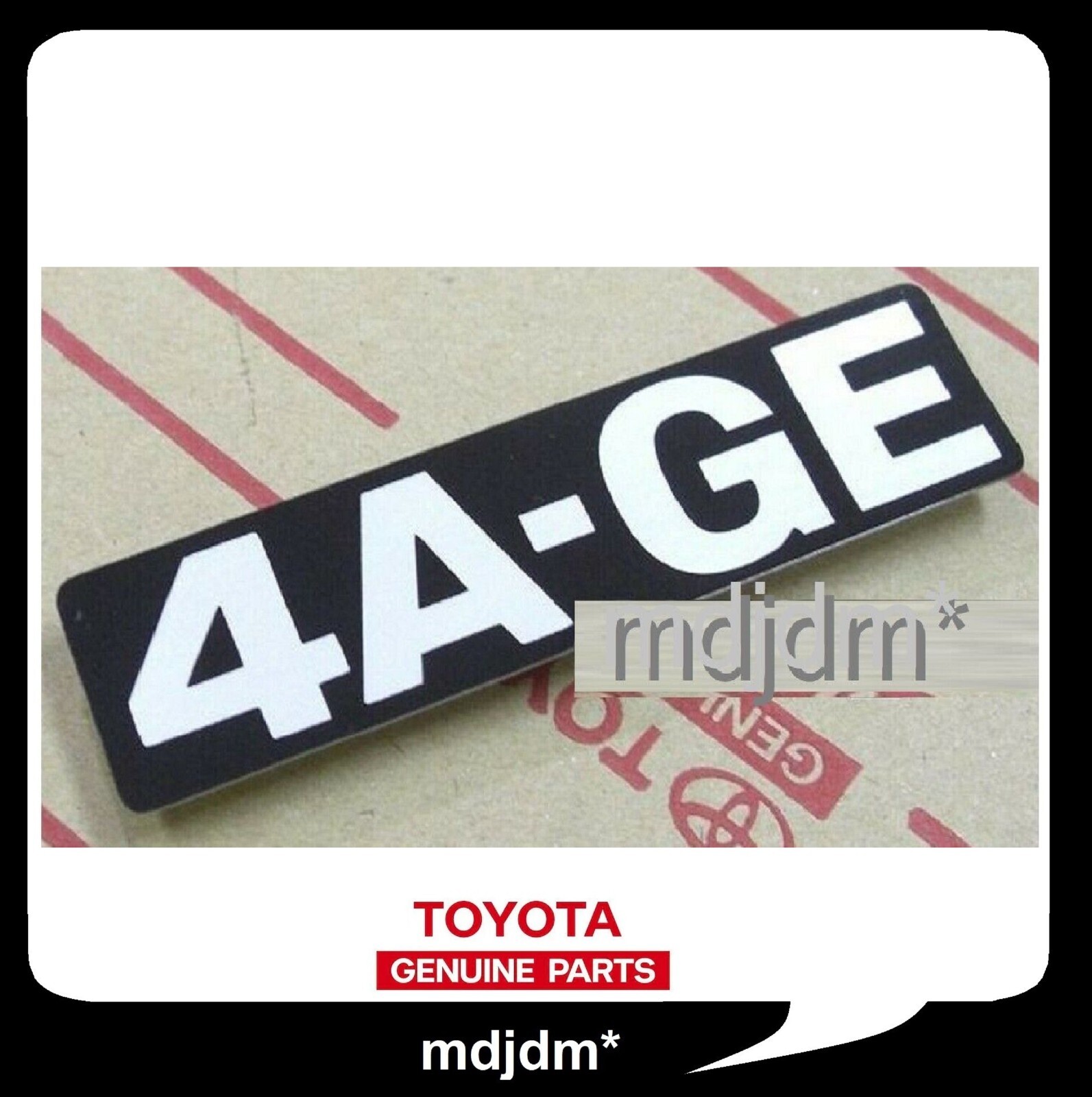 Oem 4A-GE Decal Toyota AE86 MR2 Corolla FX Motor Name Plate Decal *GENUINE* :D