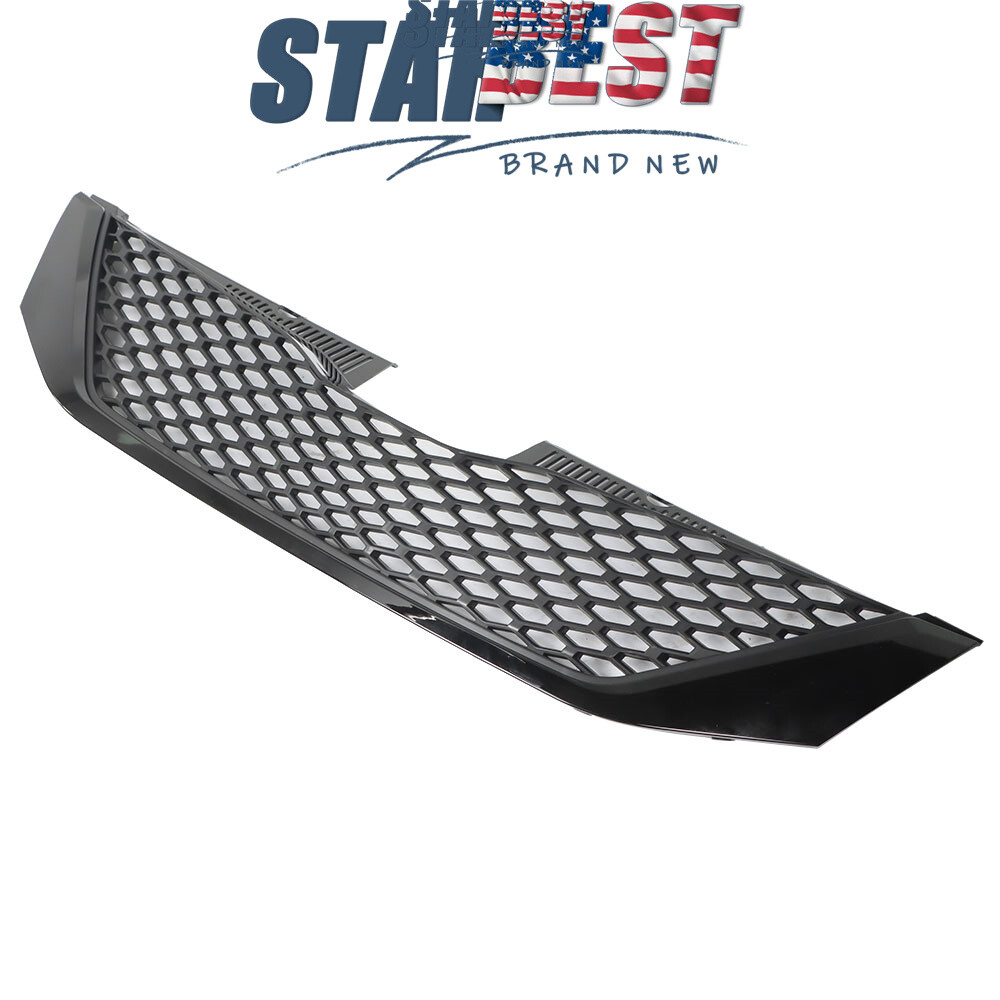 Gloss Black Front Upper Grille Grill Honeycomb Fit For 2011-2017 Toyota Sienna