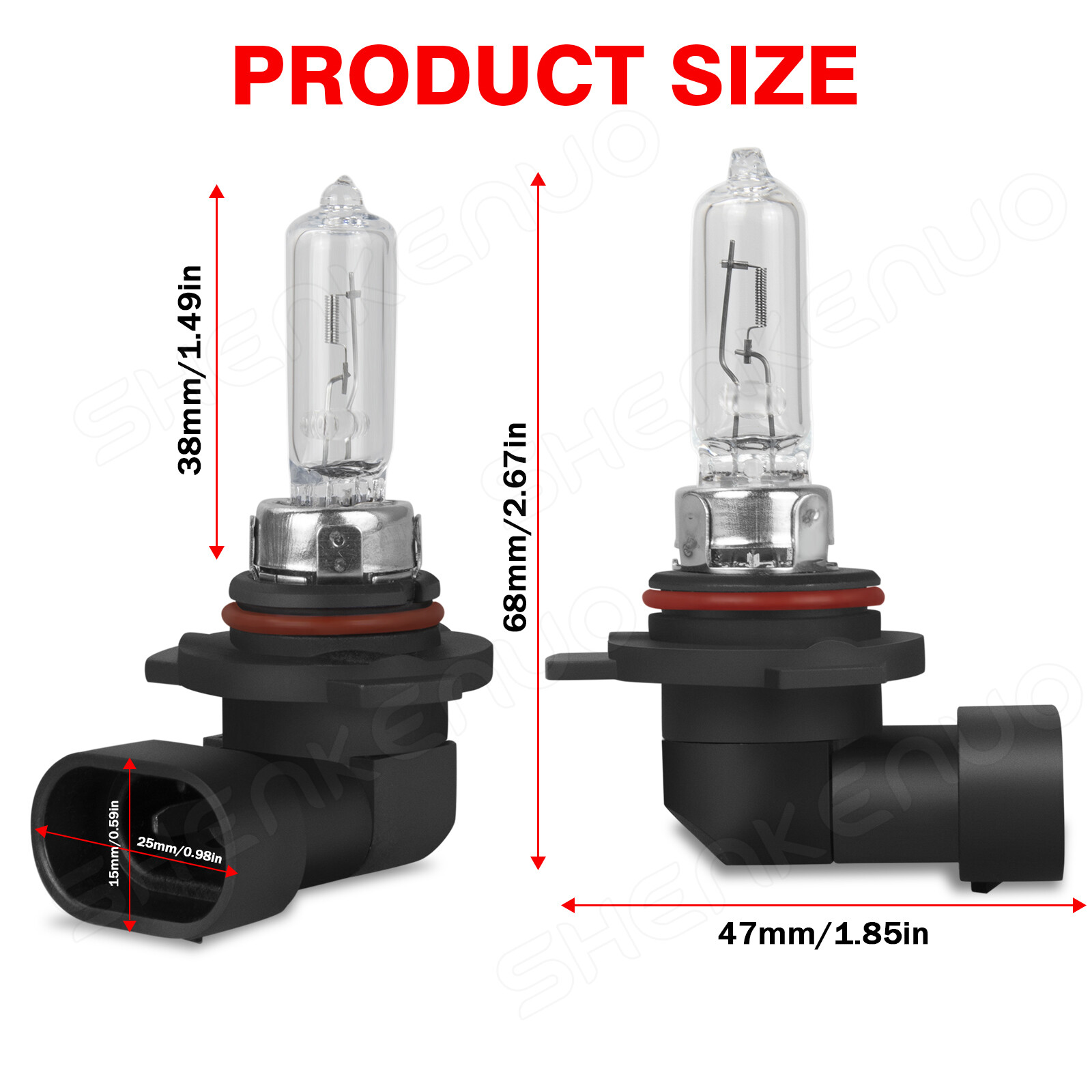 2x 9012 Headlight Halogen Bulbs 3400K 55w FOR DODGE DART 2013 2014 2015