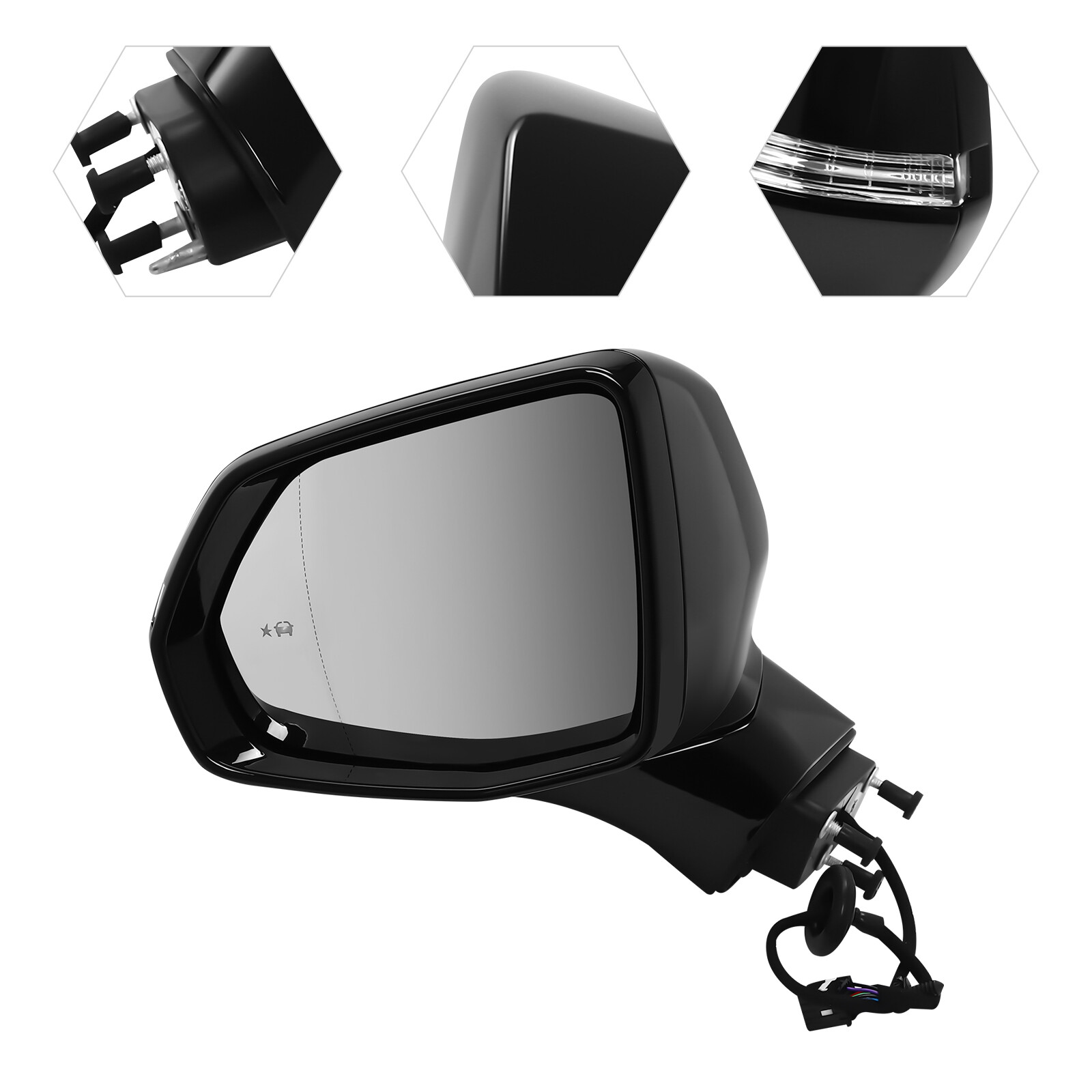 Left Side Mirror Heated Rear View Mirror For 2019-2022 Cadillac XT4 Manual Fold