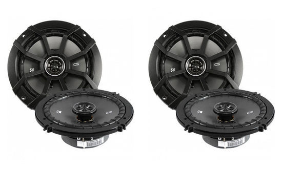 4) KICKER 43CSC654 CSC65 6.5″ 1200W RMS 4-Ohm Car Audio Coaxial Speakers