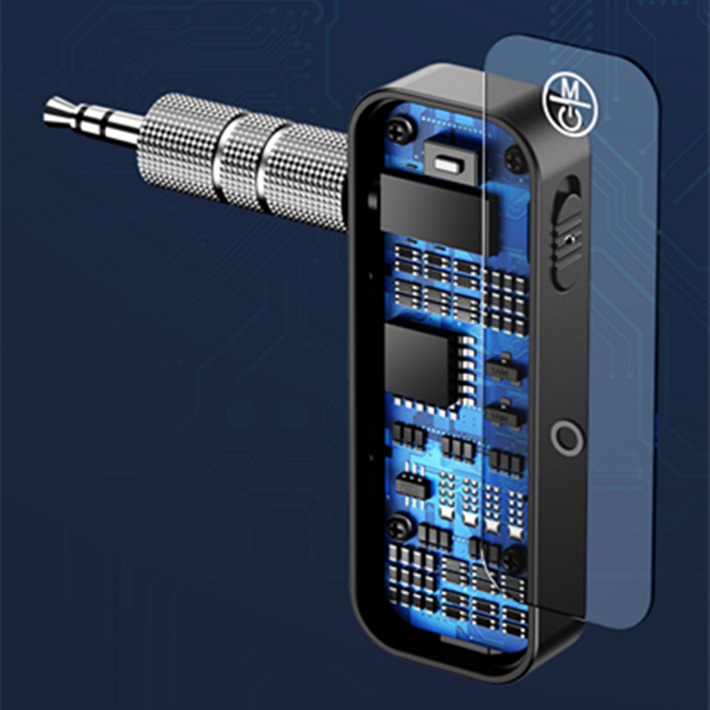 Bluetooth 5.0 Car Receiver Transmitter Wireless 3.5mm AUX 2in1 Audio Adapter