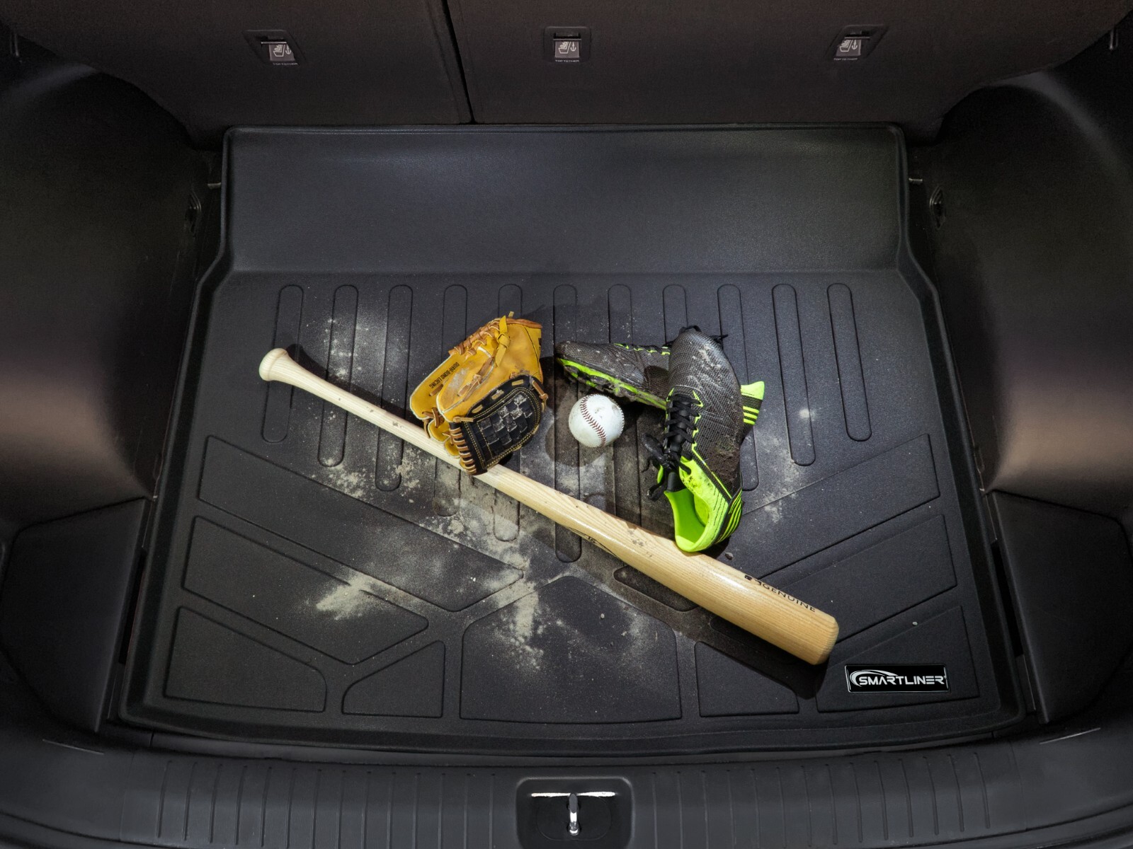SMARTLINER Custom Fit Cargo Trunk Liner Mat Black for 2021-2024 Ford Bronco