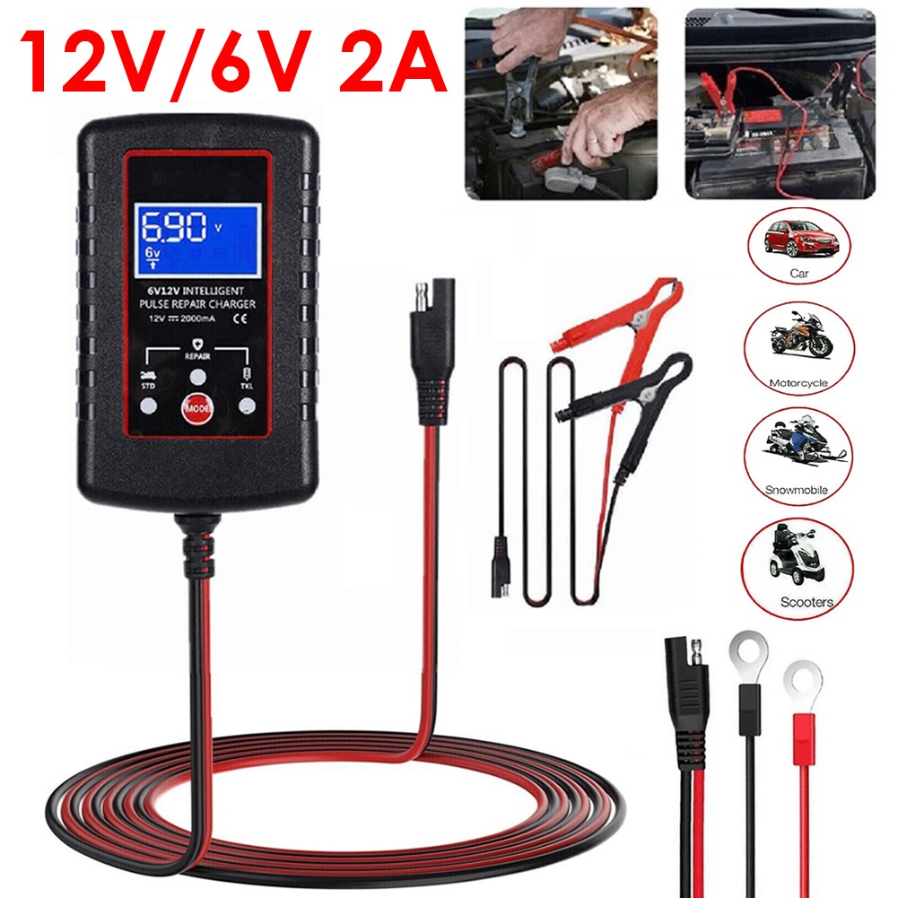 6V 12V Automatic Battery Charger Maintainer Trickle Float For ATV Car Motorcycle