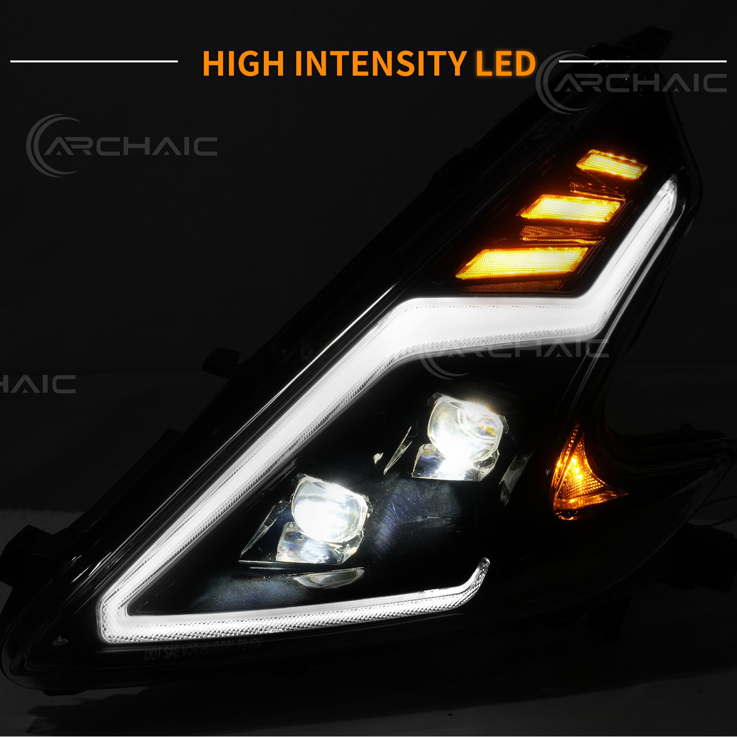 LED Projector Headlights Front Lamp RH+LH For Nissan 370Z Fairlady Z34 2009-2021