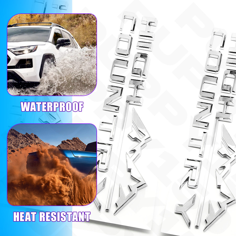 3x 3D Gloss Chrome High Country Fender Emblem Rear Badge For Silverado 2019-2023