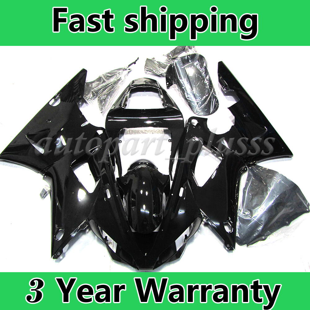 Glossy Black ABS Injection Molded Fairing Kit For 2000 2001 Yamaha YZF R1 YZF-R1