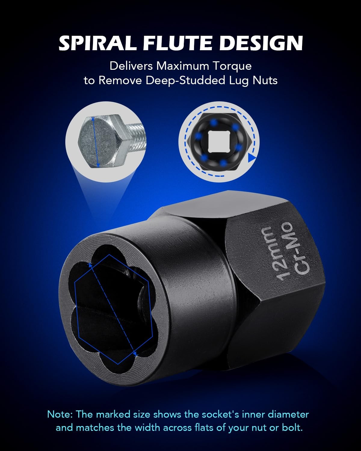 Orion Motor Tech Impact Nut and Bolt Extraction Tool Set, One Size, Black