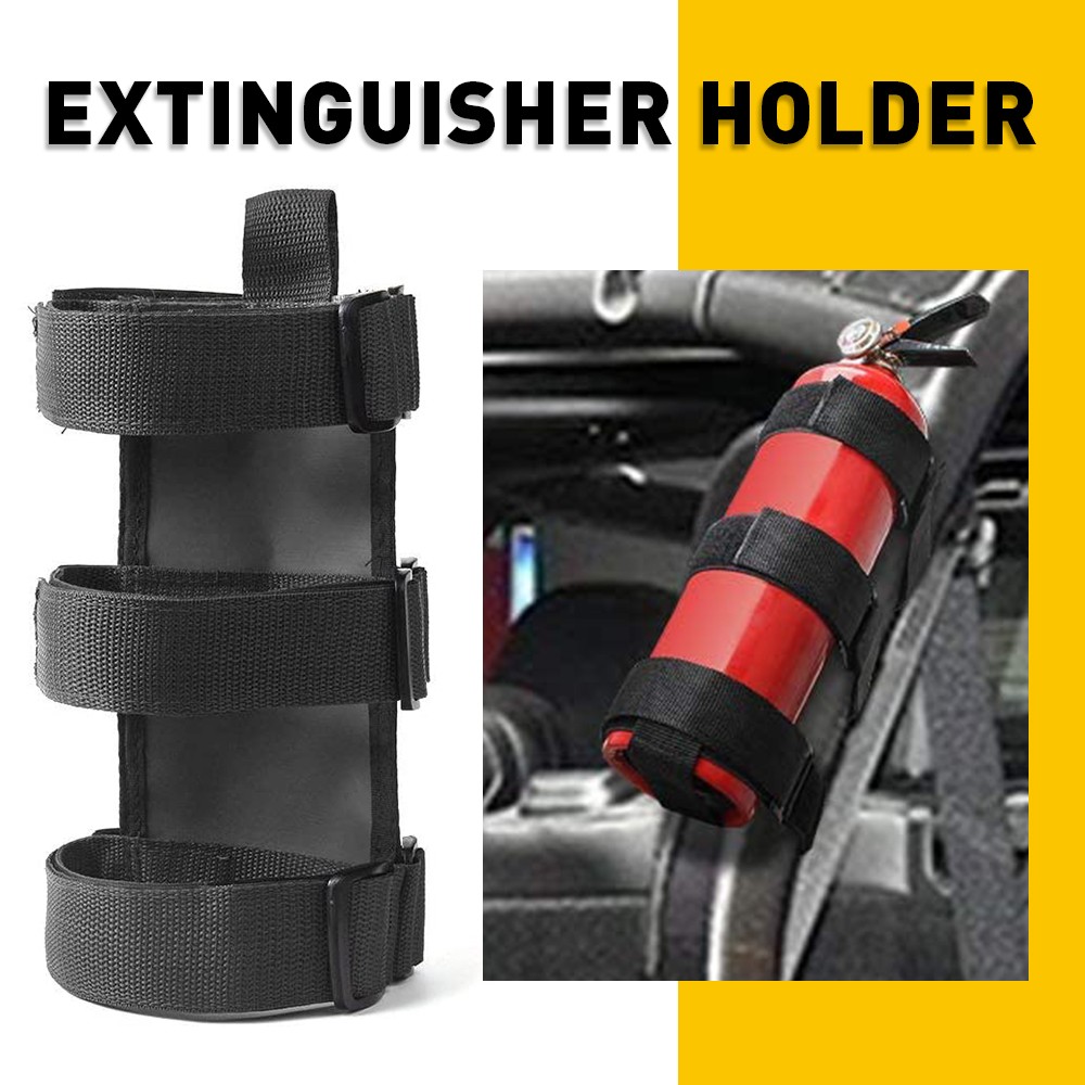 Adjustable Roll Bar Fire Extinguisher Mount Holder 3 lb for Jeep Wrangler JK JL