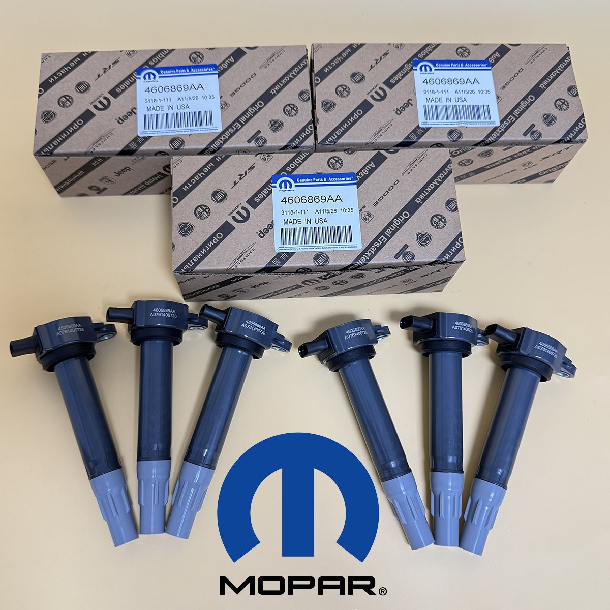 6X Mopar UF502 4606869AA Ignition Coil for Dodge Chrysler 3.5L 4.0L 2006-2014