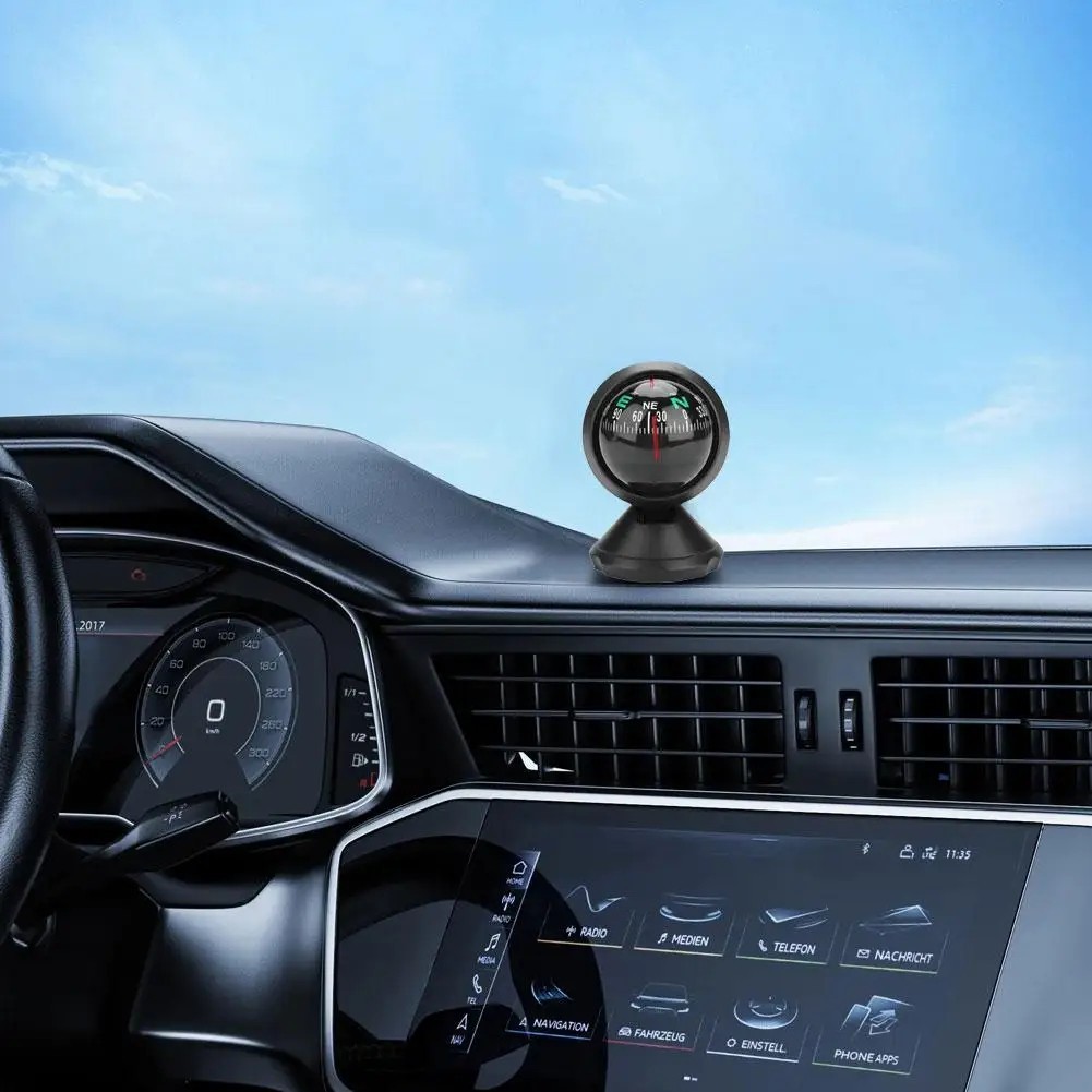 Share Compass for Car with Bottom Stick Car Compass Ball,Adjustible and Night Vi