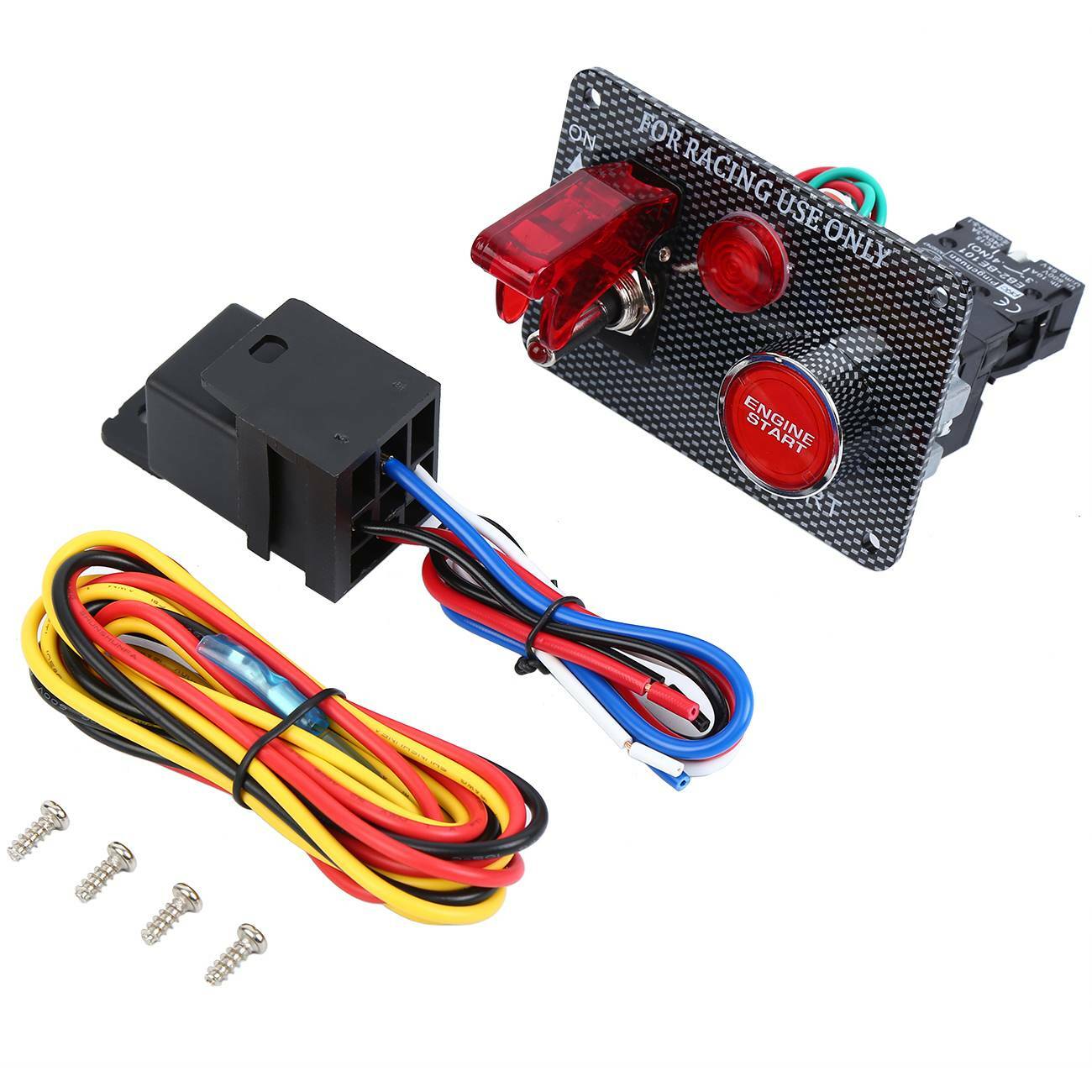 Ignition Switch Panel Engine Start Push Button LED 12V Toggle Racing Car