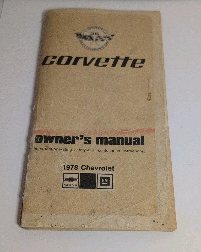 1978 CHEVROLET CHEVY CORVETTE OWNERS MANUAL