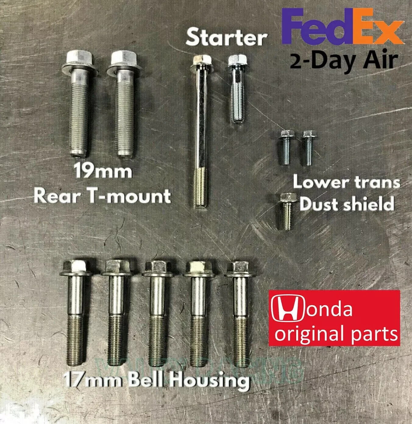 Honda OEM B Series Hydro Transmission Bolt Kit (Comes as Shown in Pictures)