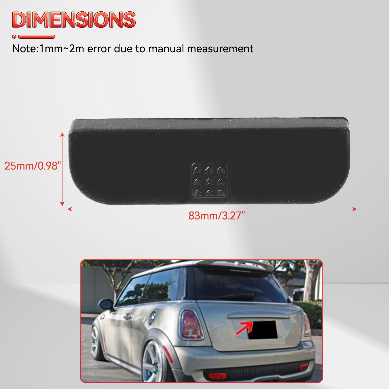 Tailgate Trunk Handle Rubber Switch Cap For Mini R50 R53 R56 R57 R58 R59 Cooper