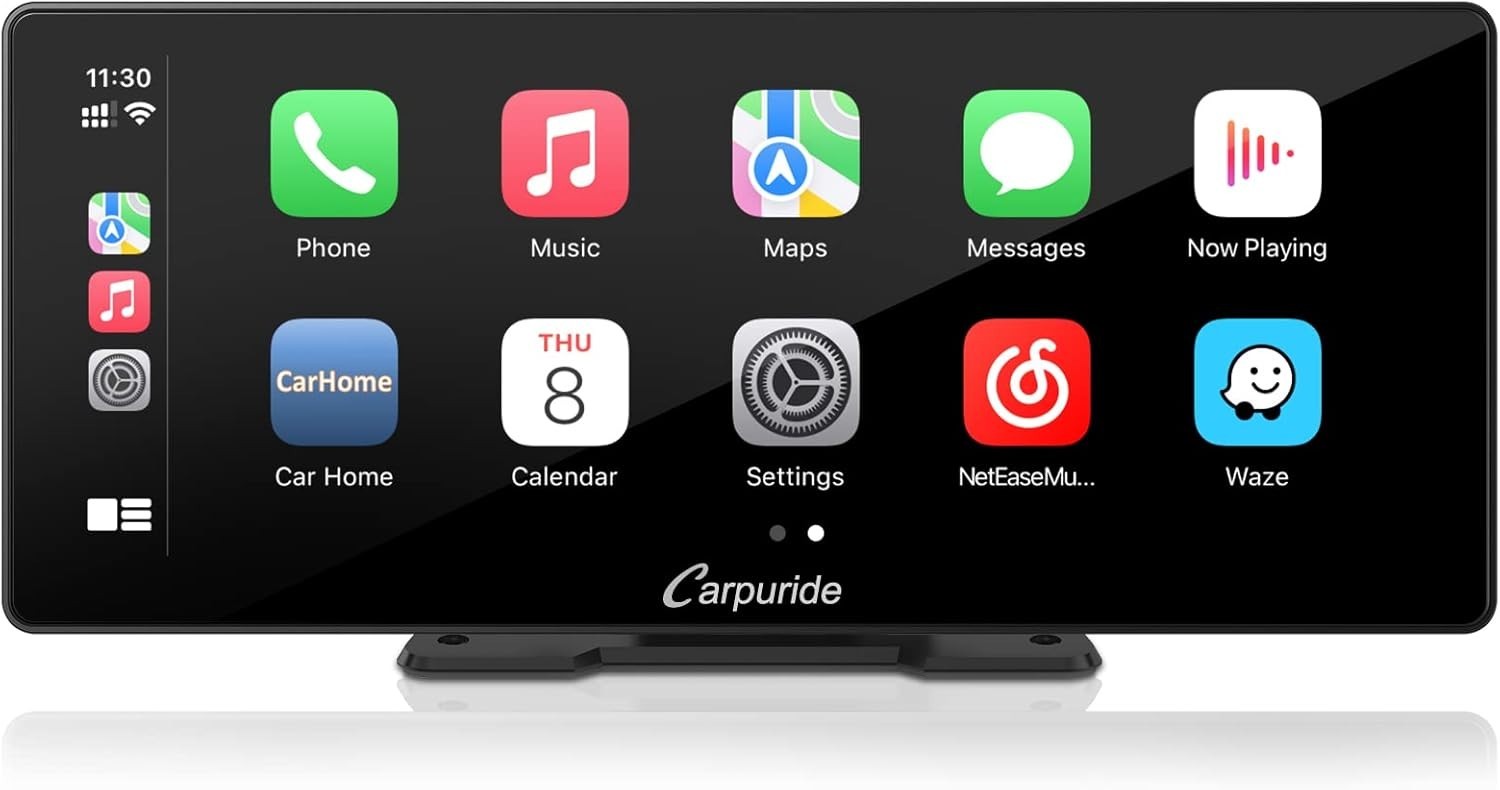 Carpuride 10.3” IPS Touch Screen Wireless Carplay Android Auto Car Radio Receive