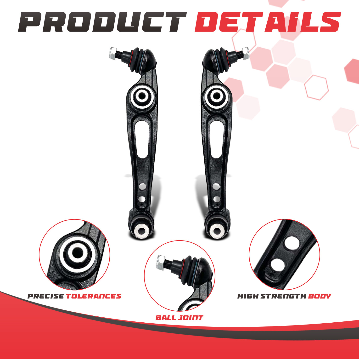 Front Lower Forward Rearward Control Arm 4PC Left Right for 2014-2018 Land Rover