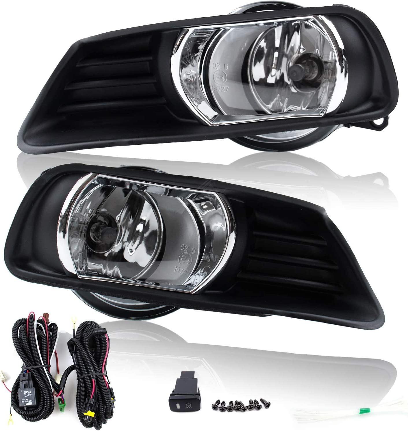 Pair Fit For 2007 2008 2009 Toyota Camry Clear Front Bumper Fog Lights Lamps Set