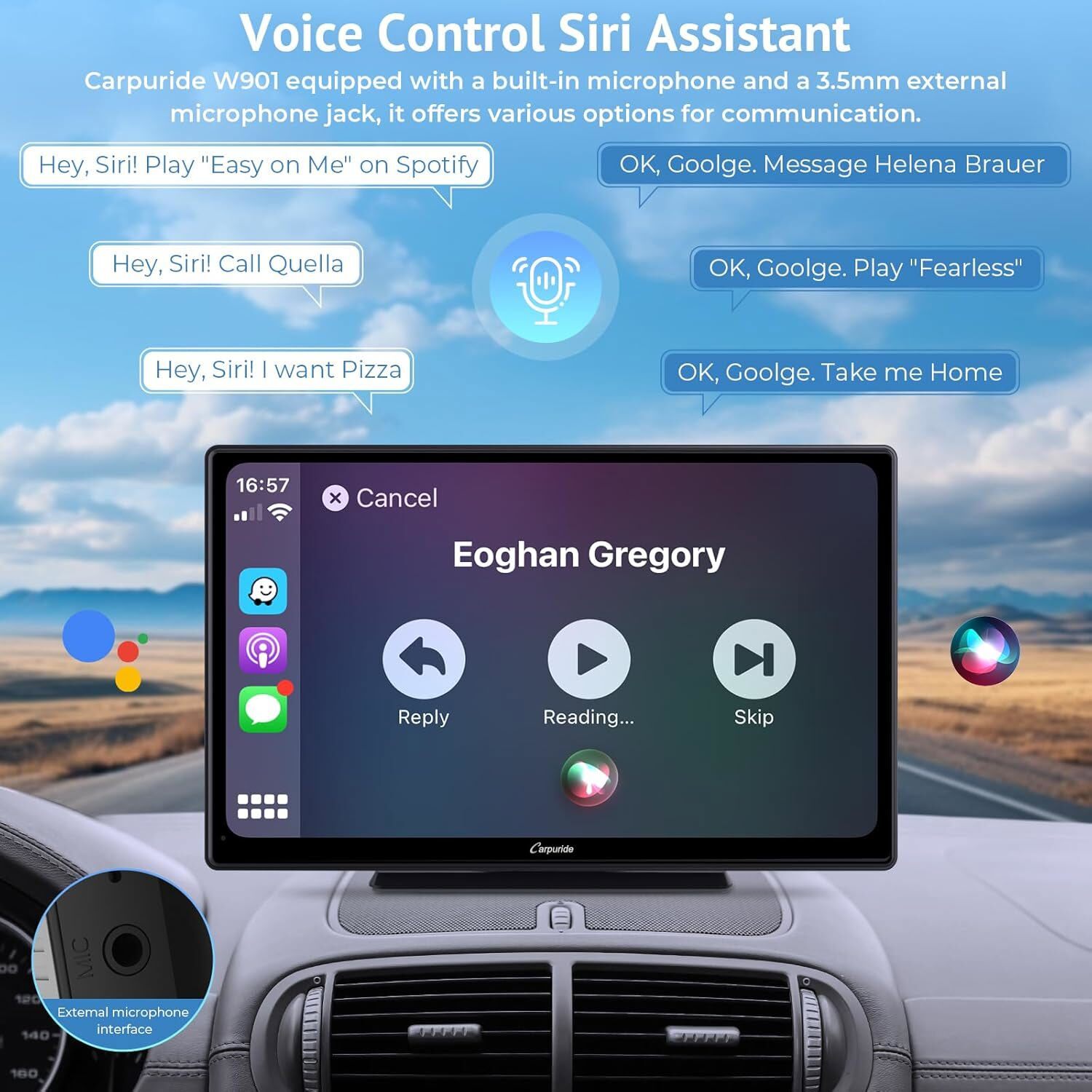 Carpuride W901 Car Radio Wireless Apple CarPlay Android Auto Car Stereos Audio