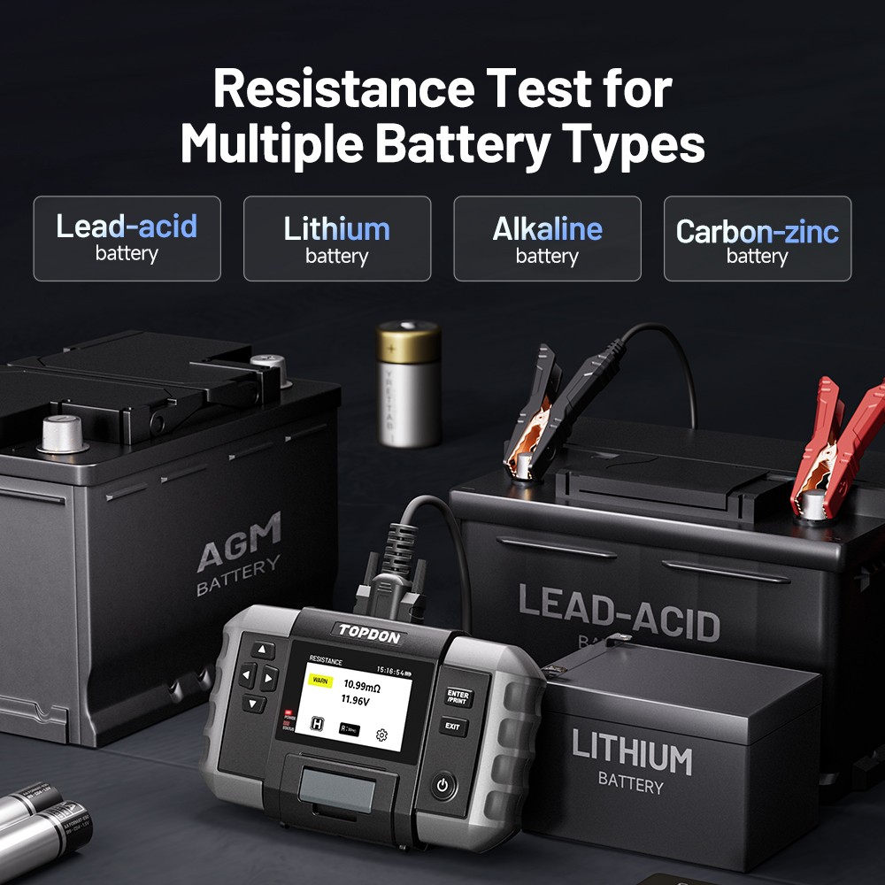 3.5‘’ Screen TOPDON BT600 Plus Battery Tester Truck Charging Cranking Analyzer