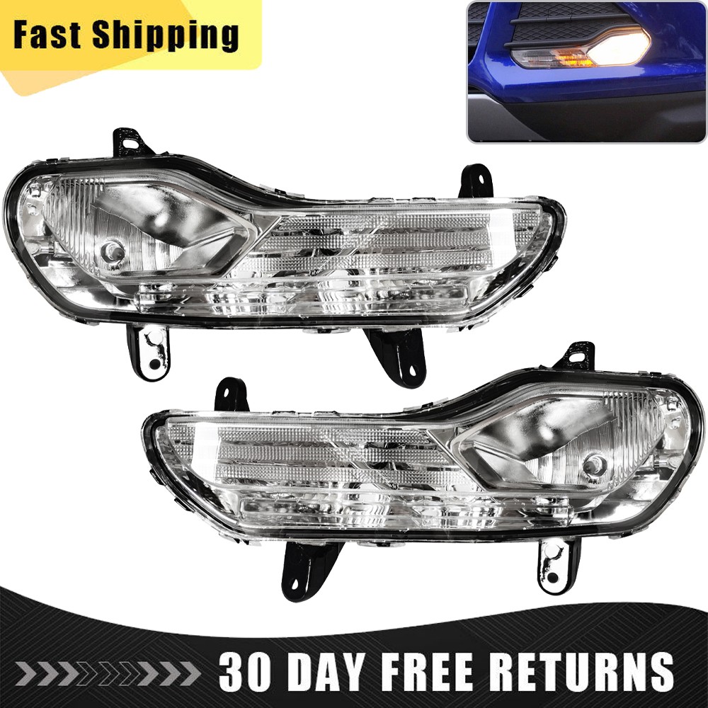 Left+Right Side Front Bumper Fog Light Assembly w/Bulb For 2013-2016 Ford Escape