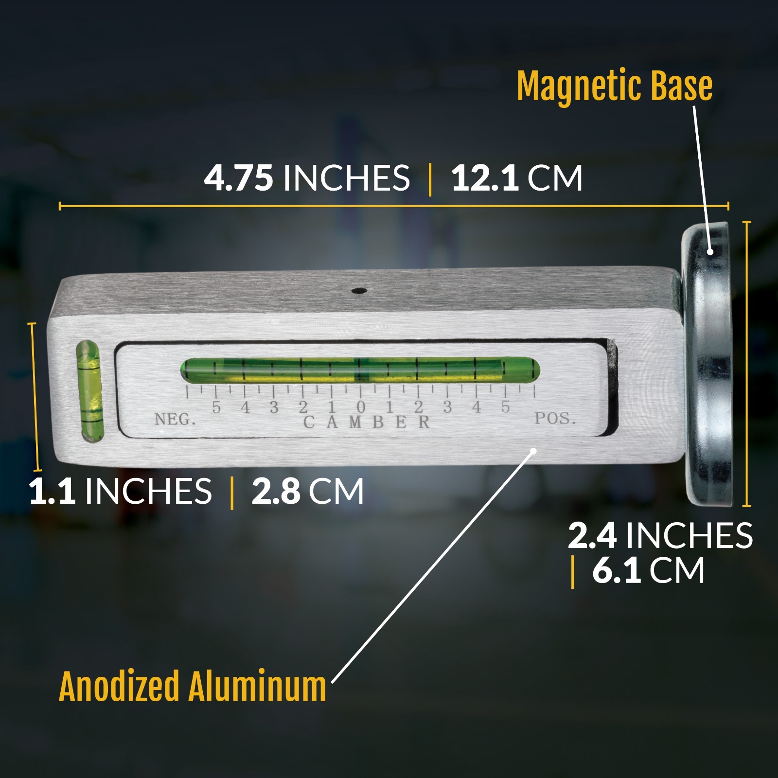 Magnetic Camber Gauge for Wheel Alignment