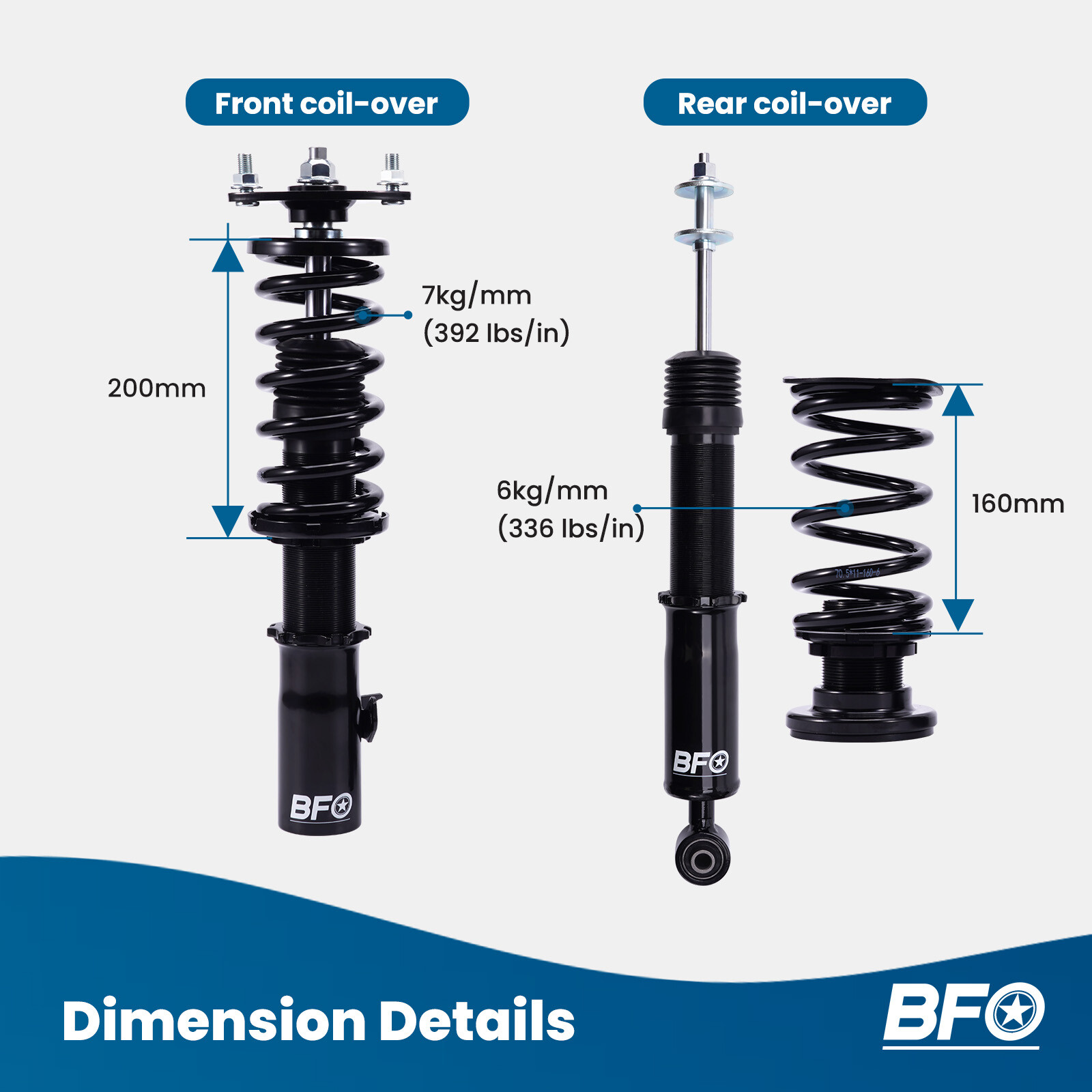 BFO Coilovers Shocks Struts Lowering Suspension Kit For Honda Civic 2006-2011