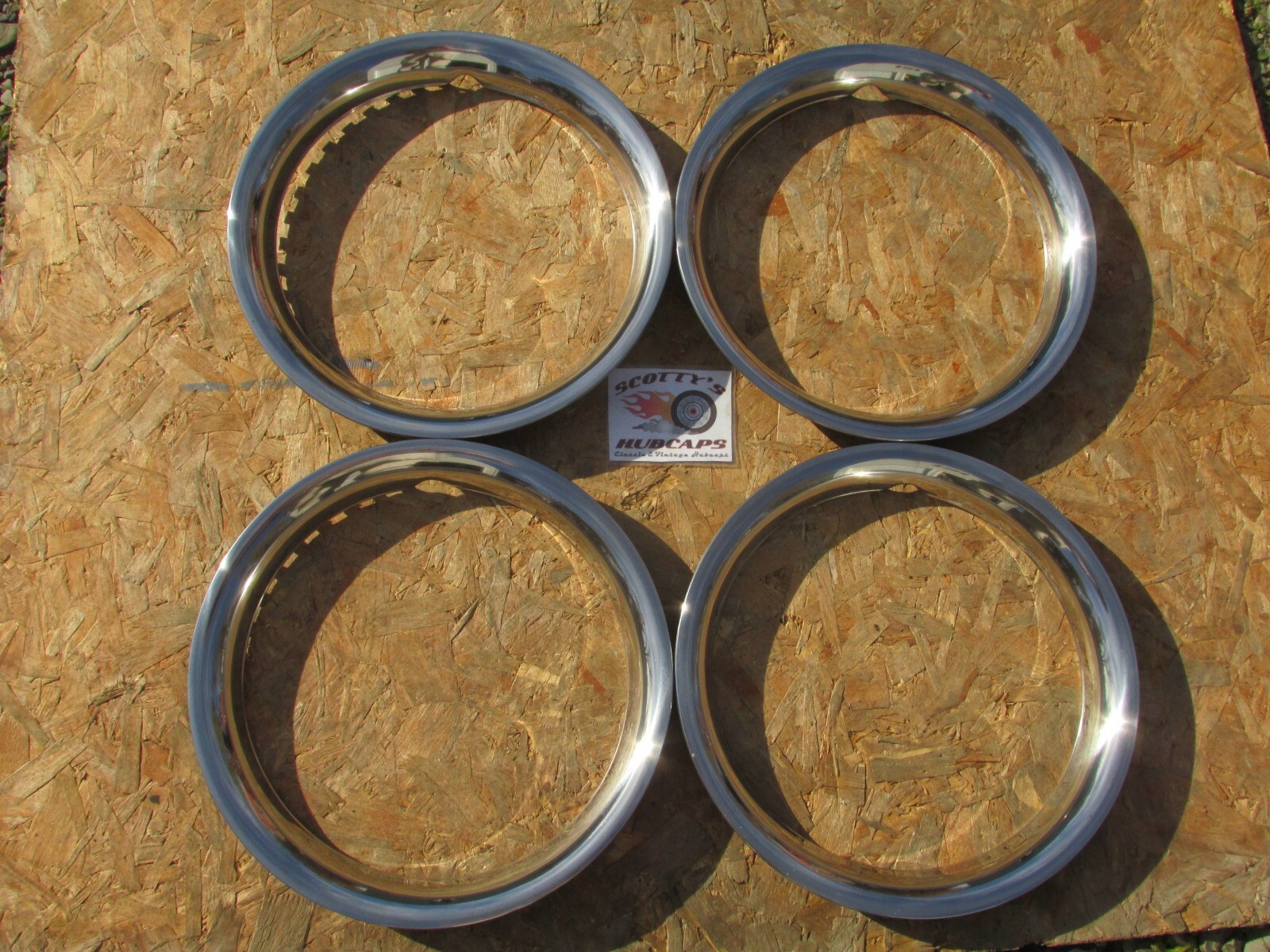 17″ Standard Chrome Plated Stainless Steel Trim Rings, Beauty Rings -4- 4703