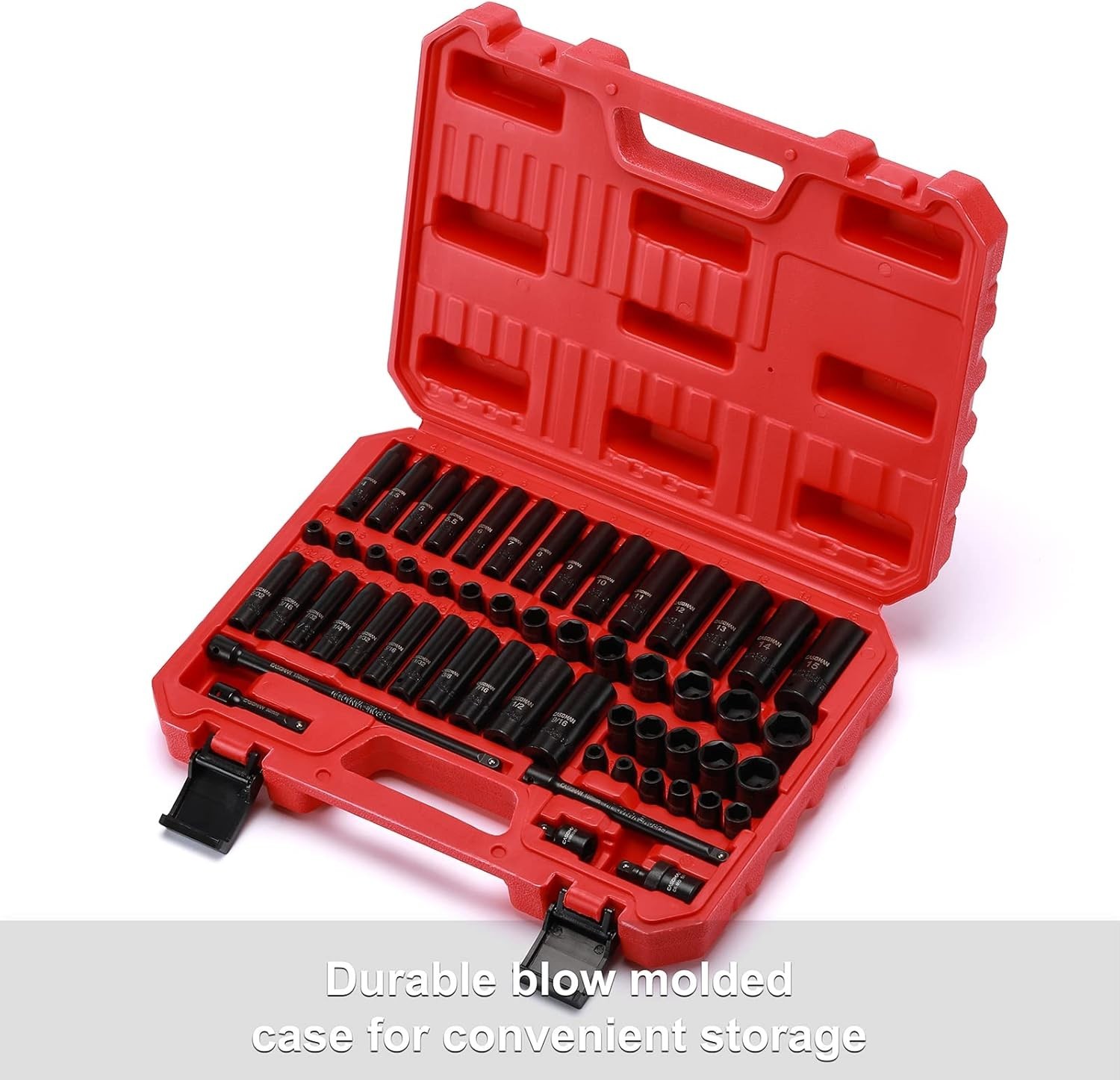 55PCS 1/4-Inch Drive Impact Socket Set, Shallow & Deep, 5/32 Inch – 9/16 Inch, 4