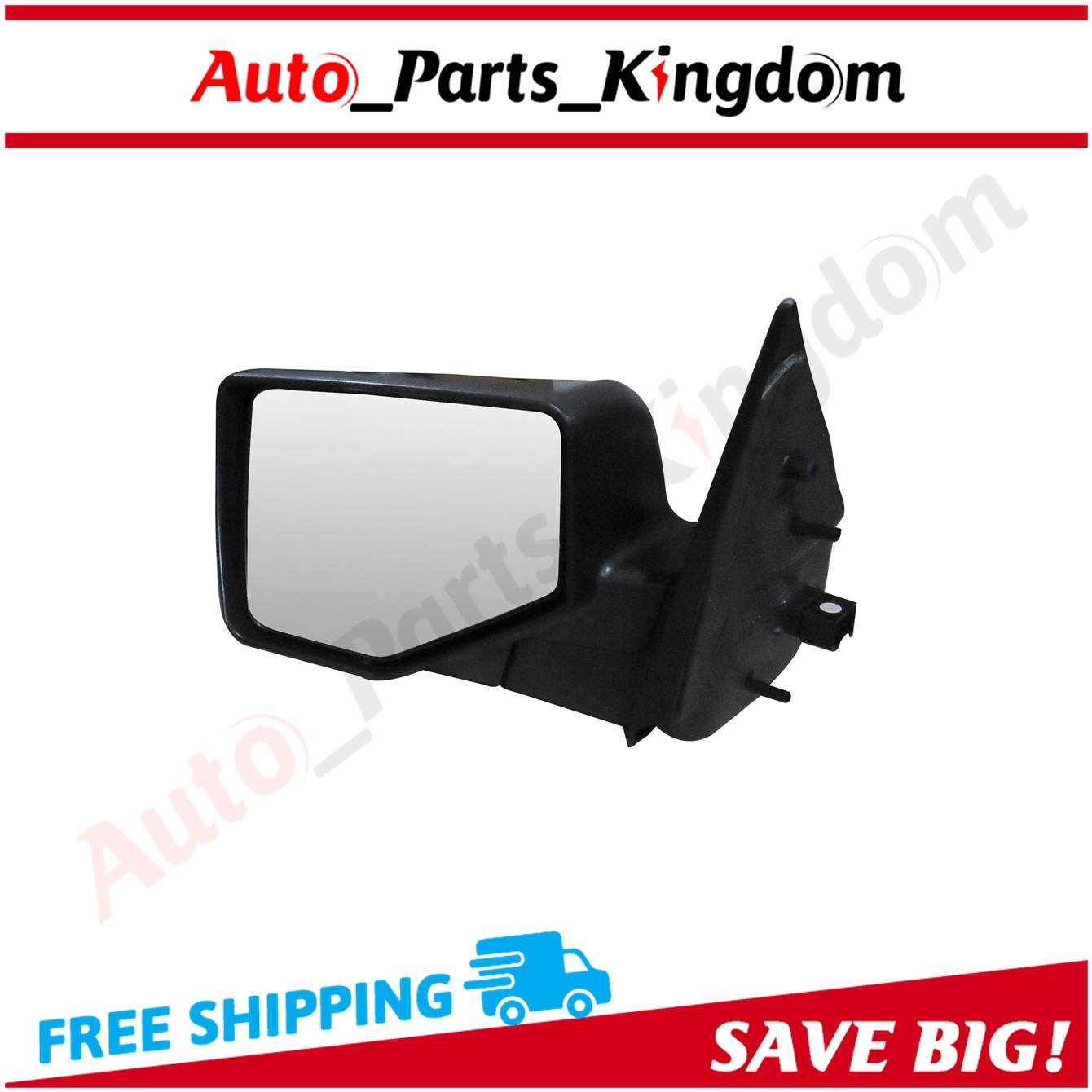 For 06-10 Ford Explorer Left Side Heated Manual Fold Textured Black Power Mirror