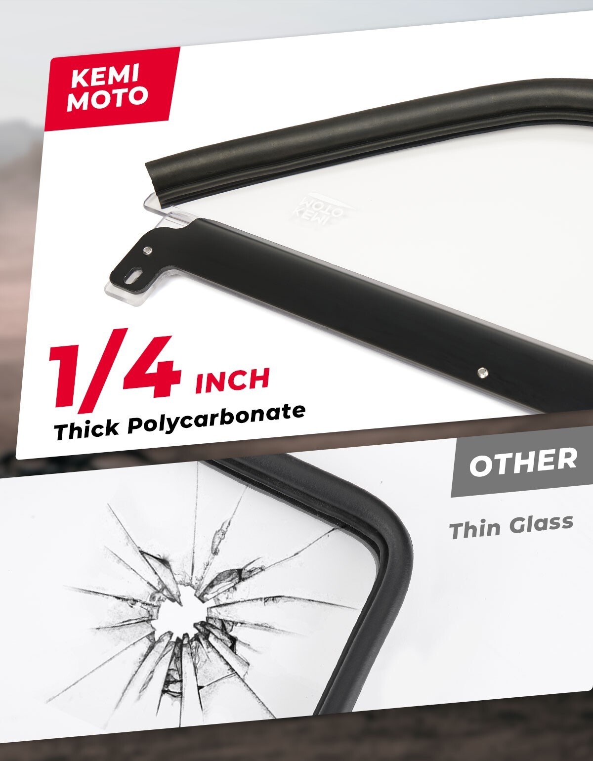 Upgraded Version 2-IN-1 Front Flip Windshield For Can-Am Maverick X3 2018-2023